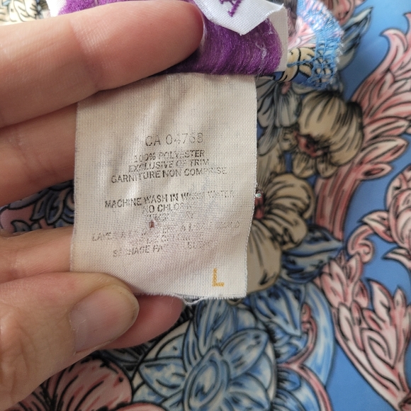 Vintage Floral Blouse by Lantana sz Large - Picture 9 of 11